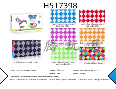 H517398 - 72 section double color magic ruler