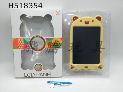 H518354 - "LCD tablet monochrome bear 8.5 inches (with blister distribution battery, screwdriver and pen)."
