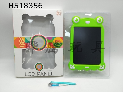 H518356 - "LCD tablet monochrome frog 8.5 inches (with blister distribution battery, screwdriver and pen)."