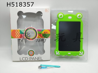 H518357 - "LCD tablet color frog 8.5 inches (with blister distribution battery, screwdriver and pen)."