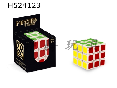 H524123 - PVC/PE for the third-order Rubiks Cube sticker on the blue background