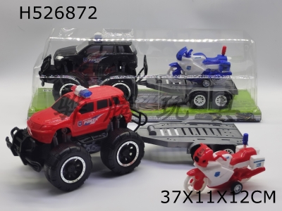H526872 - Inertial off-road police car carrying force police motorcycle
