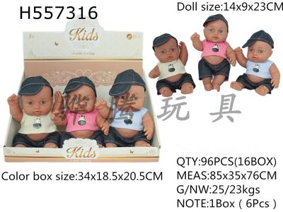 H557316 - 10-inch doll doll 6 pack