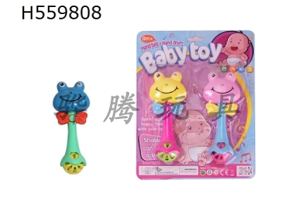 H559808 - Cartoon drum rattle, cartoon pig bell suction board