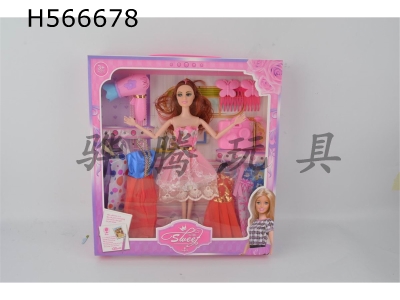 H566678 - 1-inch 9-joint Barbie doll