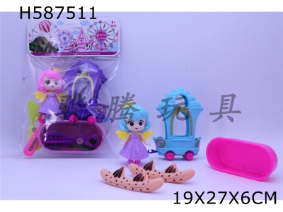 H587511 - Butterfly Fairy and Ice Cream Car Set (2 mixed)