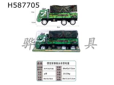 H587705 - Inertial military tractor with cloth hood