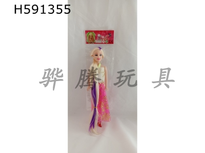 H591355 - 11-inch empty body, long hair, evening dress Barbie