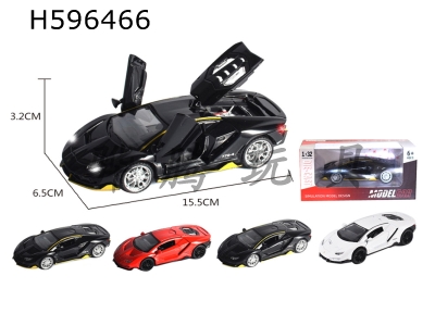 H596466 - A 1:32 Lamborghini three-door pull-back alloy car with light and music