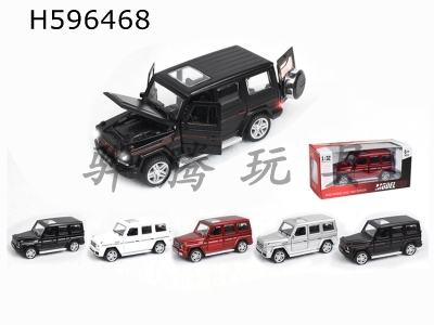 H596468 - A 1:32 Mercedes-Benz big G four-door pull-back alloy car with light and music