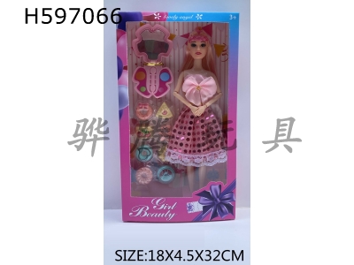 H597066 - 1 inch solid joint Barbie doll