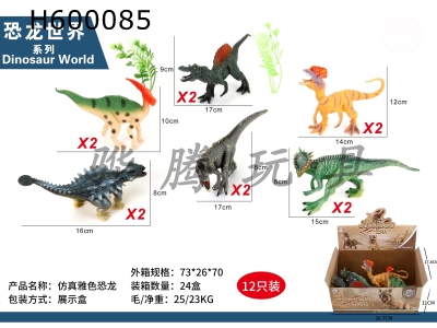 H600085 - 7-inch simulation painted dinosaur