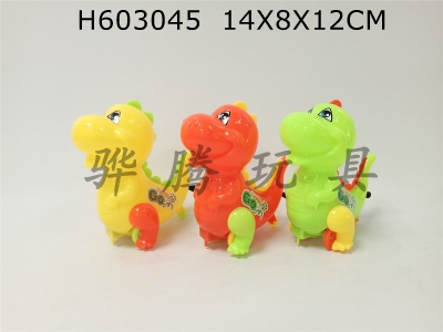 H603045 - Cartoon cable Little T-Rex with bell, 3 colors mixed