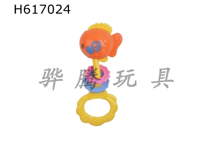 H617024 - Loose rattle fish with soft rubber ring (fresh color)