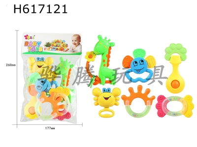 H617121 - Color rattle set of 6 pieces