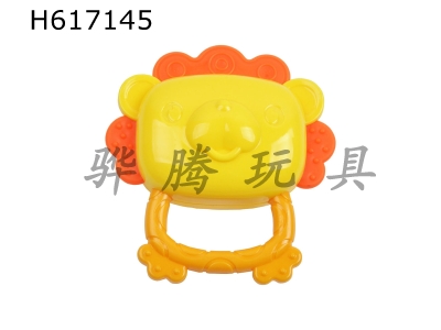 H617145 - Loose rattle soft rubber lion (bright color)