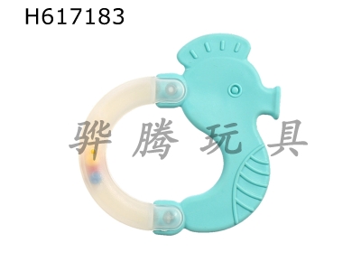 H617183 - Water-boiled rattle soft rubber seahorse in bulk (European color)