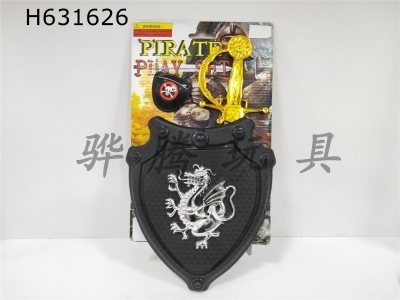 H631626 - Pirate suit (shield+sword+eye mask)