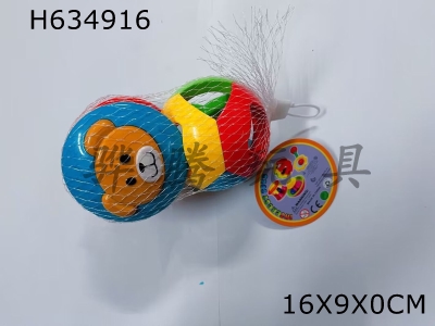 H634916 - Four-color ball with double-headed bear in dark color