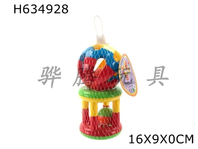 H634928 - AB rattle with tricolor ball