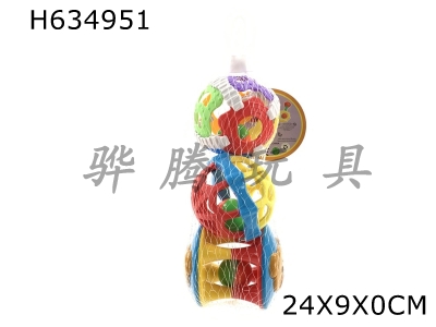 H634951 - Double-headed bear+double-sided soft rubber ball+six-colored ball