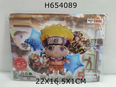 H654089 - Naruto 5pcs Party Balloon Aluminum Film Set