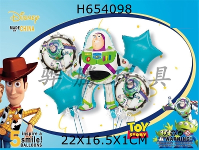H654098 - Disney Toy Story 5pcs Party Balloon Aluminum Film Set