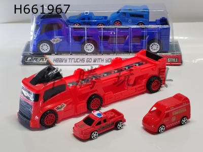 H661967 - Sliding tractor-mounted pull-back police car