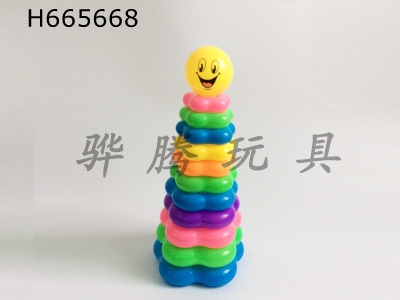 H665668 - Educational folding music 11-layer double-color smiling face