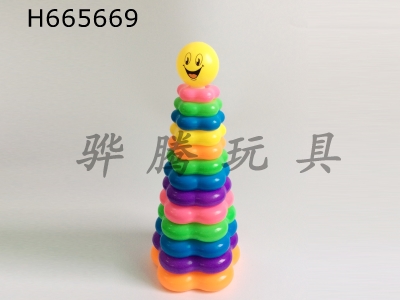 H665669 - Educational folding music 13-layer double-color smiling face