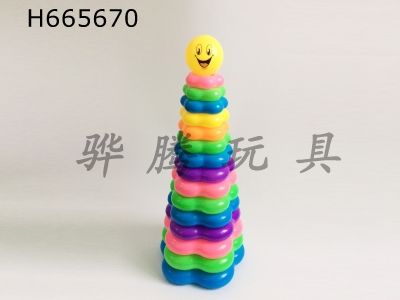H665670 - Educational folding music 15-layer double-color smiling face