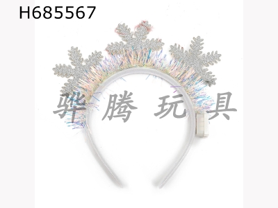 H685567 - Christmas snowflake hair clip headband (with lighting)