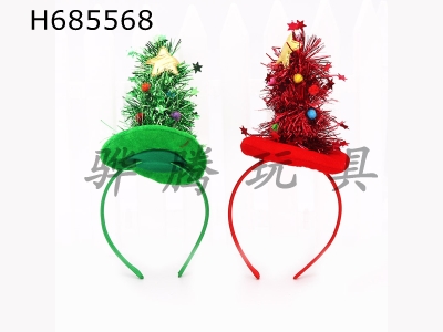 H685568 - Christmas gold velvet hat hairpin headband (without light)