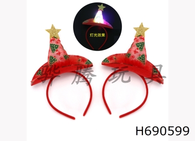 H690599 - Christmas hat hair clip headband (without light)