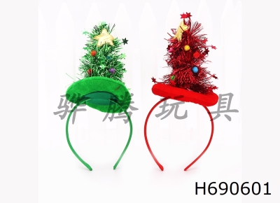 H690601 - Christmas gold velvet hat hairpin headband (without light)