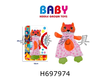 H697974 - Baby Cartoon Tooth Glue Hand Scratching Comfort Wipe - Cat