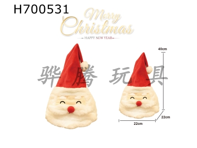 H700531 - Christmas Plush Dance Hat - Santa Claus Edition (Light/Music/Swinging Front and Back, No Pack of 3 * AA Battery)