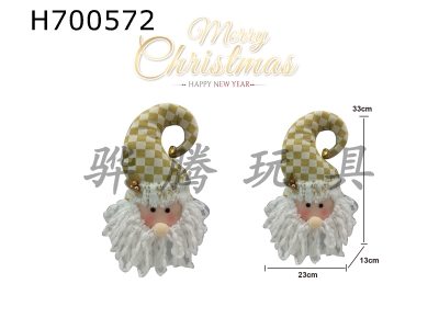 H700572 - Craft Christmas Door Hanging Luminous Santa Claus Platinum Edition - Light (Pack 3 * AG13 Battery)