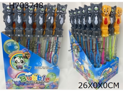 H703748 - PET bottle cartoon (cat and mouse) bubble stick