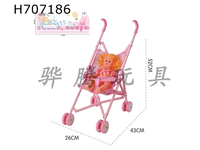 H707186 - Iron handcart with 14 inch d