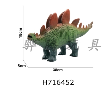 H716452 - 17 inch small Jianlong enamel dinosaur animal environmentally friendly PVC filling tape IC with 2 AG13 batteries