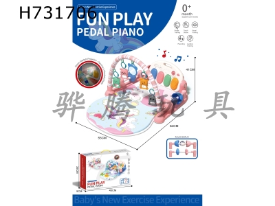 H731706 - Projection+guardrail/Pegasus pedal piano (pink)