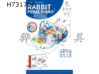 H731707 - Rabbit+guardrail/seal pedal piano/fitness stand (blue)