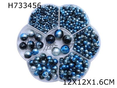 H733456 - 3/4/5/6/8/10/12 centimeter pearls+thread (7 grids)