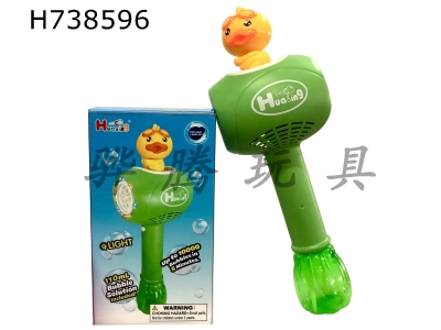 H738596 - Duck Magic Wand (with light) paired with 2 bottles of 70ML water (green)