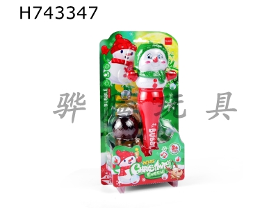 H743347 - Electric snowman bubble stick (with lighting and music)