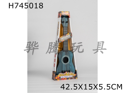 H745018 - 17 inch simulation guitar four string ukulele (nylon string) indigo blue