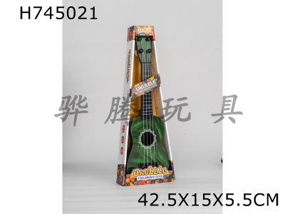 H745021 - 17 inch simulation guitar four string ukulele (nylon string) gemstone green