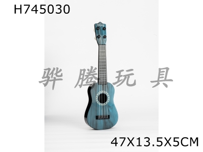 H745030 - 17 inch simulation guitar four string ukulele (nylon string) indigo blue