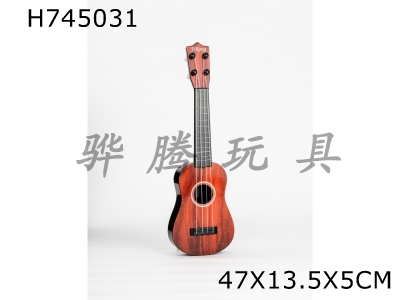 H745031 - 17 inch simulation guitar four string ukulele (nylon string) redwood color